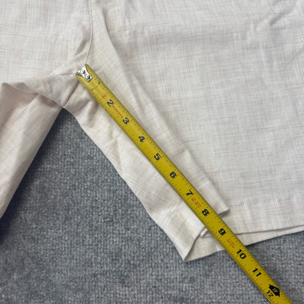 Construct Shorts Mens 32 Beige Golf Casual Summer Flat Front 8” Inseam Stretch - Picture 6 of 7